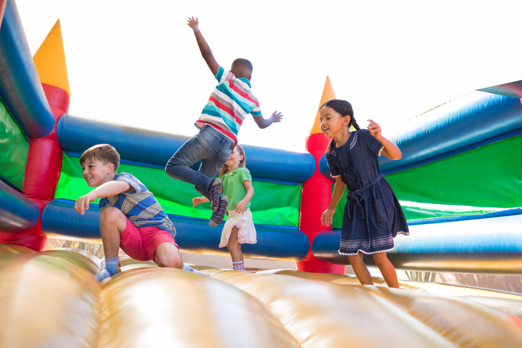 kids jumping bounce house